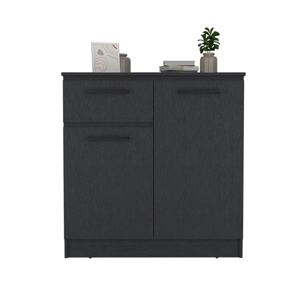 Multi-Functional Dresser Carlin, Top Surface as TV Stand, Black Wengue Finish