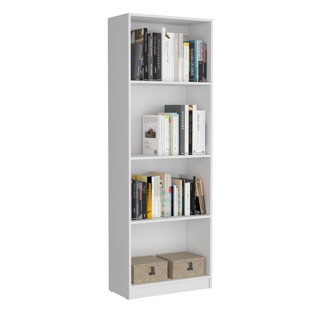 Benzoni Slim 2 Piece Living Room Set with 2 Bookcases, White Finish