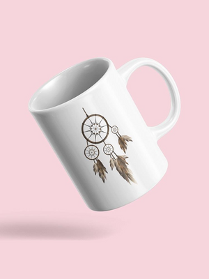 Dream Catcher Brown Feathers Mug Unisex