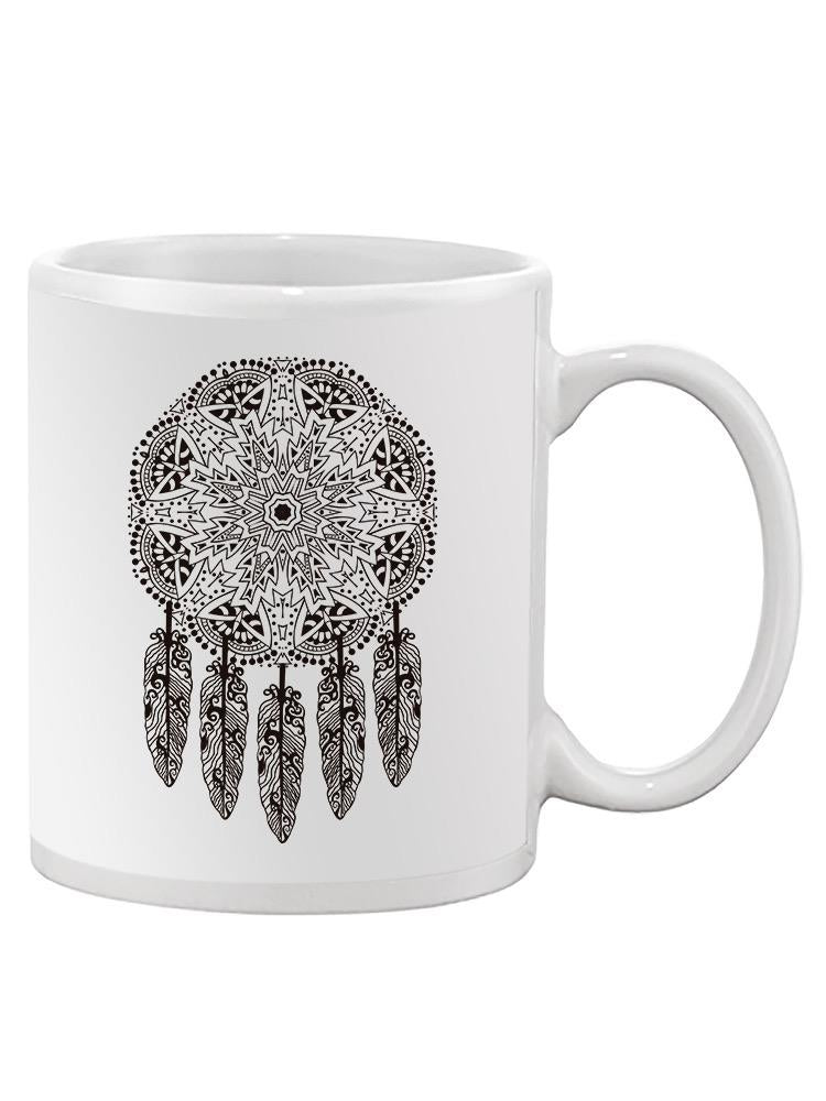 Dream Catcher Black And White Mug Unisex