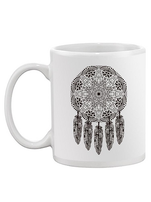 Dream Catcher Black And White Mug Unisex