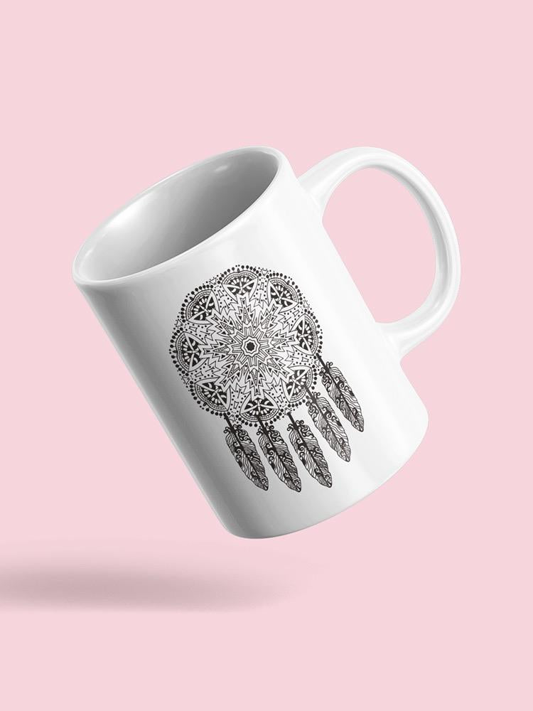 Dream Catcher Black And White Mug Unisex