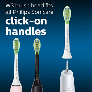 Philips Sonicare Genuine W3 Premium White Replacement Toothbrush Heads - HX9062/65 - 2 Brush Heads - White