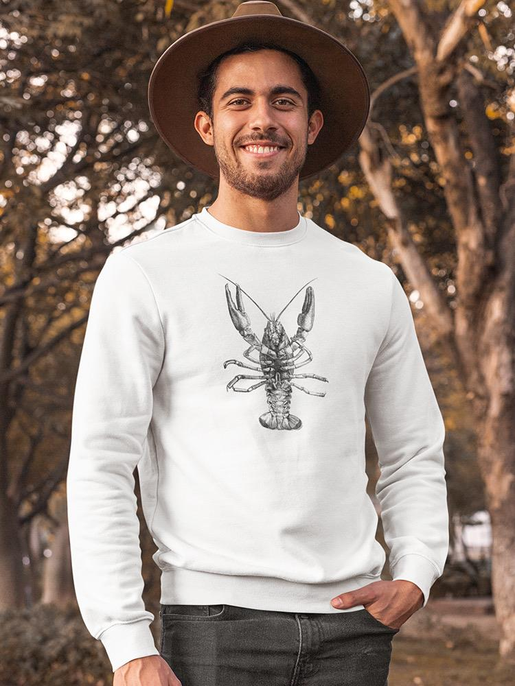 European Crayfish Sketch Sweatshirt Men's -Image by Shutterstock