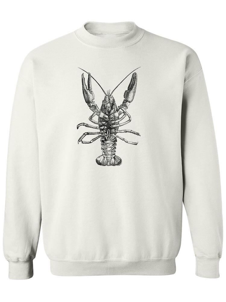 European Crayfish Sketch Sweatshirt Men's -Image by Shutterstock