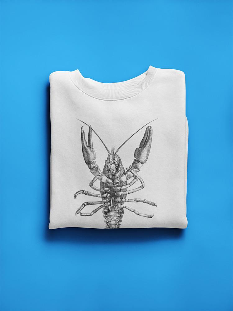 European Crayfish Sketch Sweatshirt Men's -Image by Shutterstock