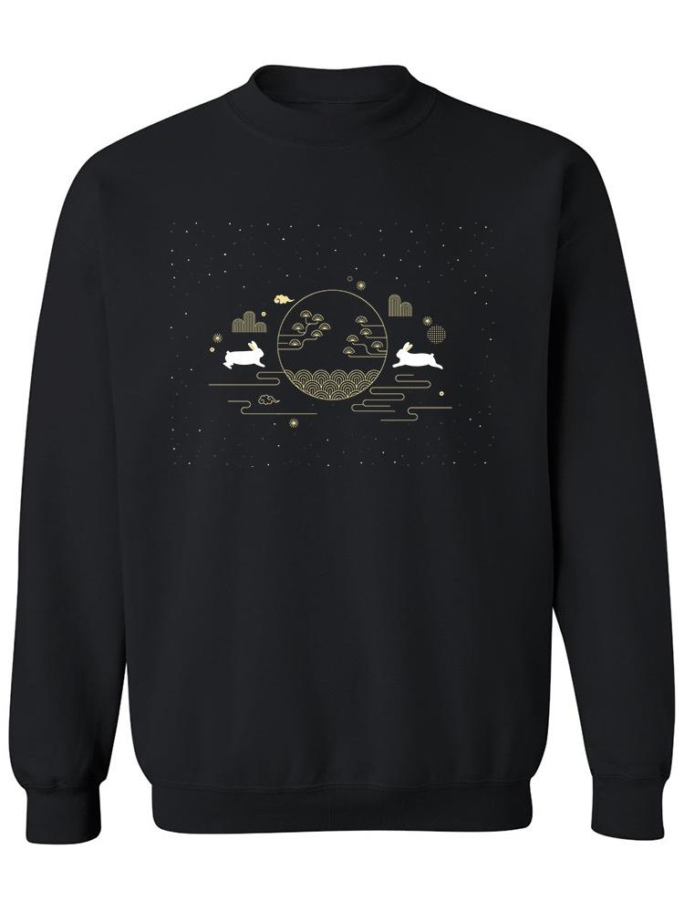 Bunnies And Stars Sweatshirt Women's