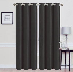 Madonna Foam-Backed Blackout Curtain Panels with Grommets