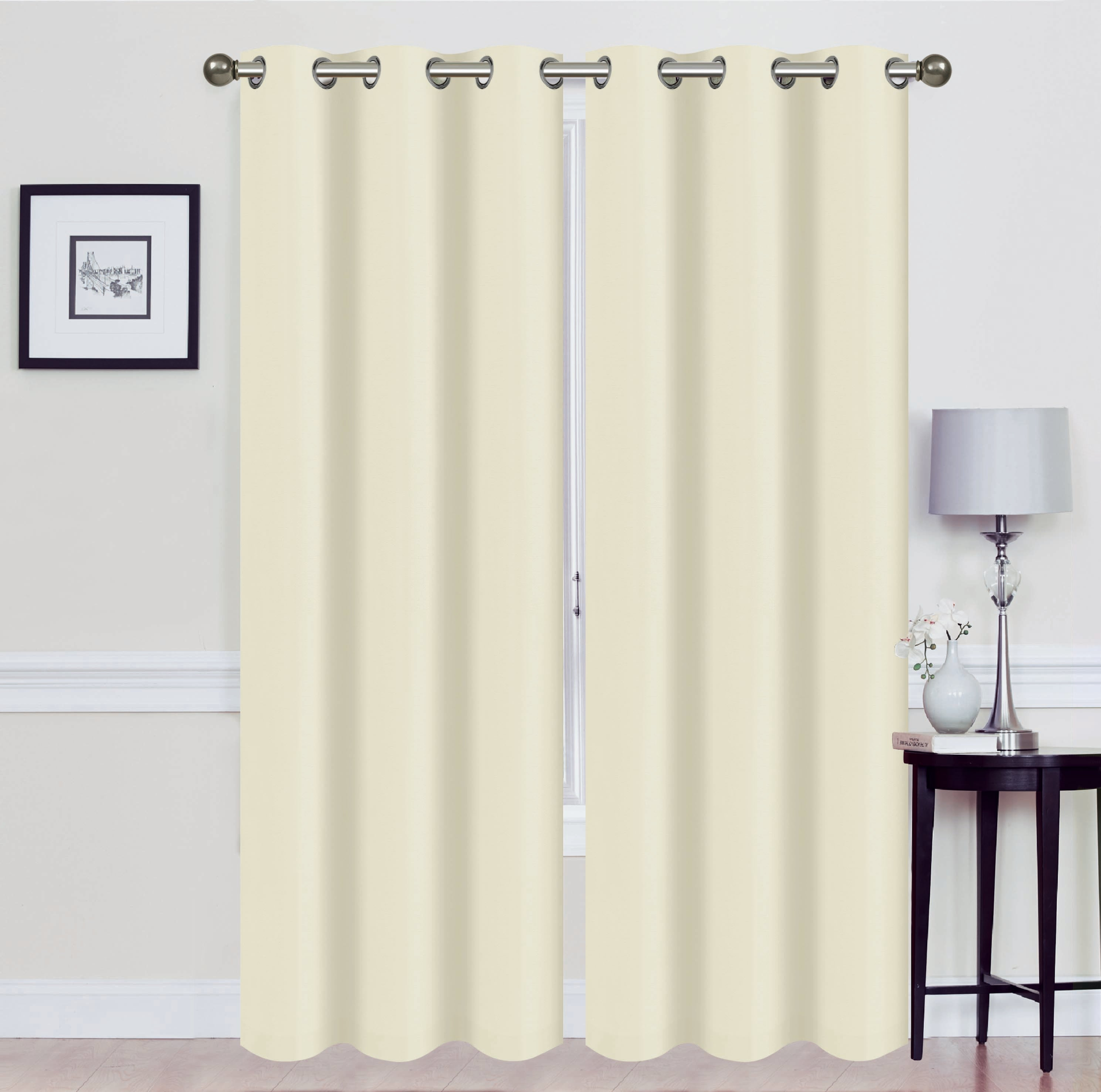 Madonna Foam-Backed Blackout Curtain Panels with Grommets