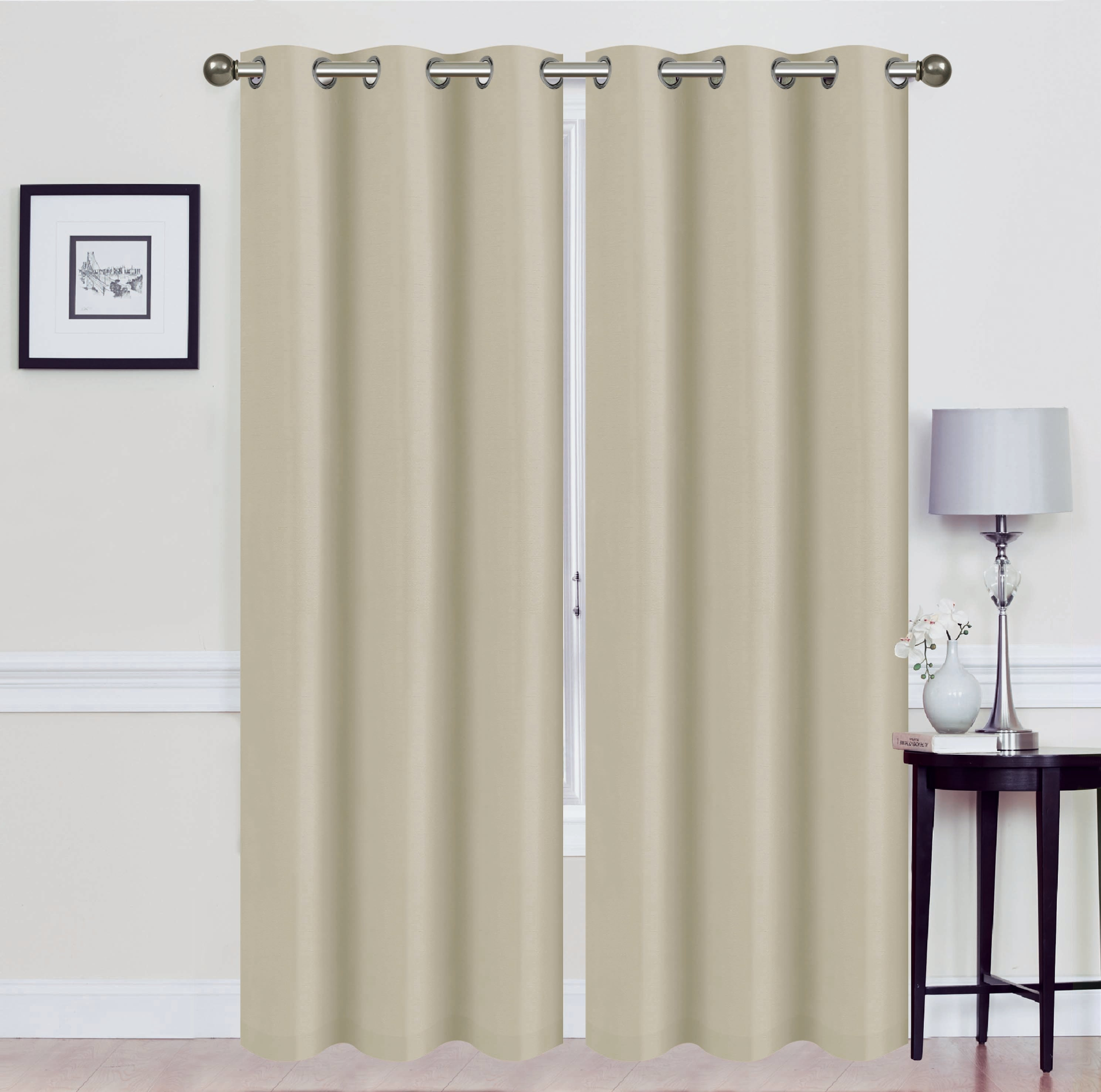 Madonna Foam-Backed Blackout Curtain Panels with Grommets