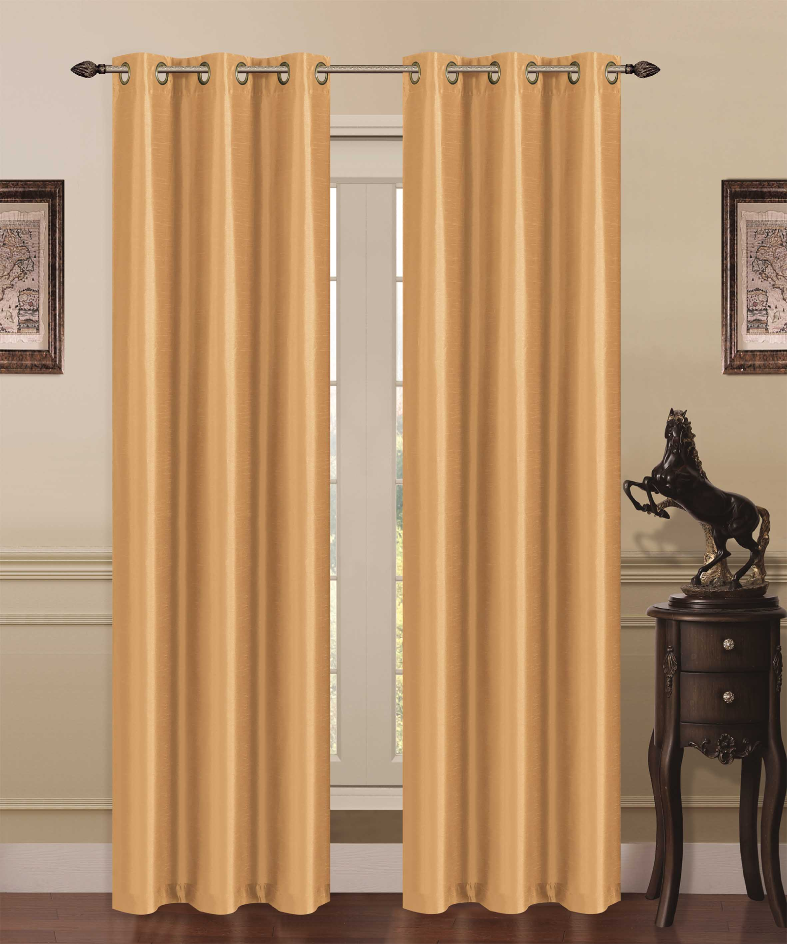 Madonna Foam-Backed Blackout Curtain Panels with Grommets