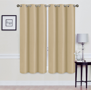 Madonna Foam-Backed Blackout Curtain Panels with Grommets