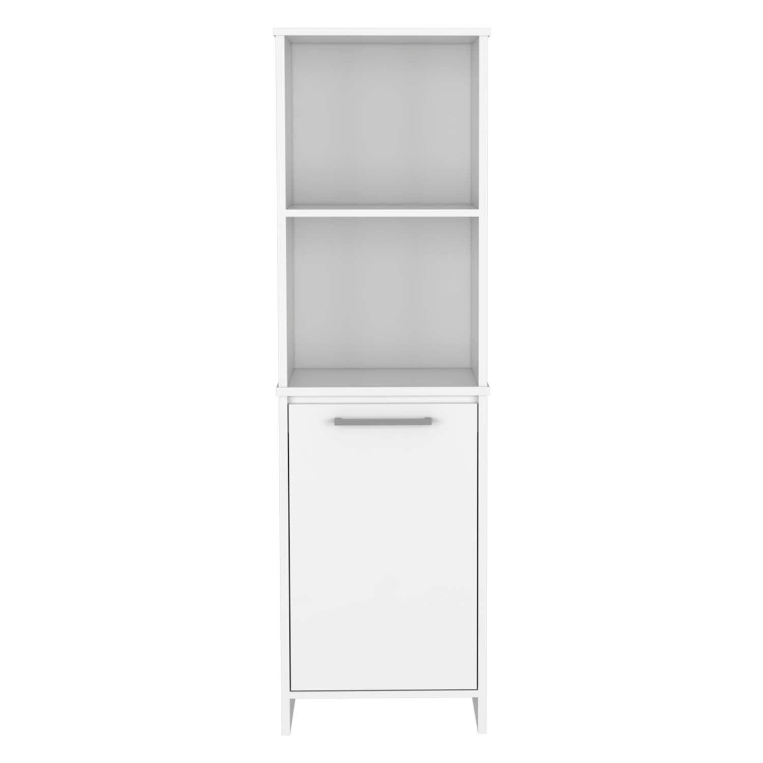 Romulo Kitchen Pantry, Two External Shelves, Single Door Cabinet, Two Interior Shelves