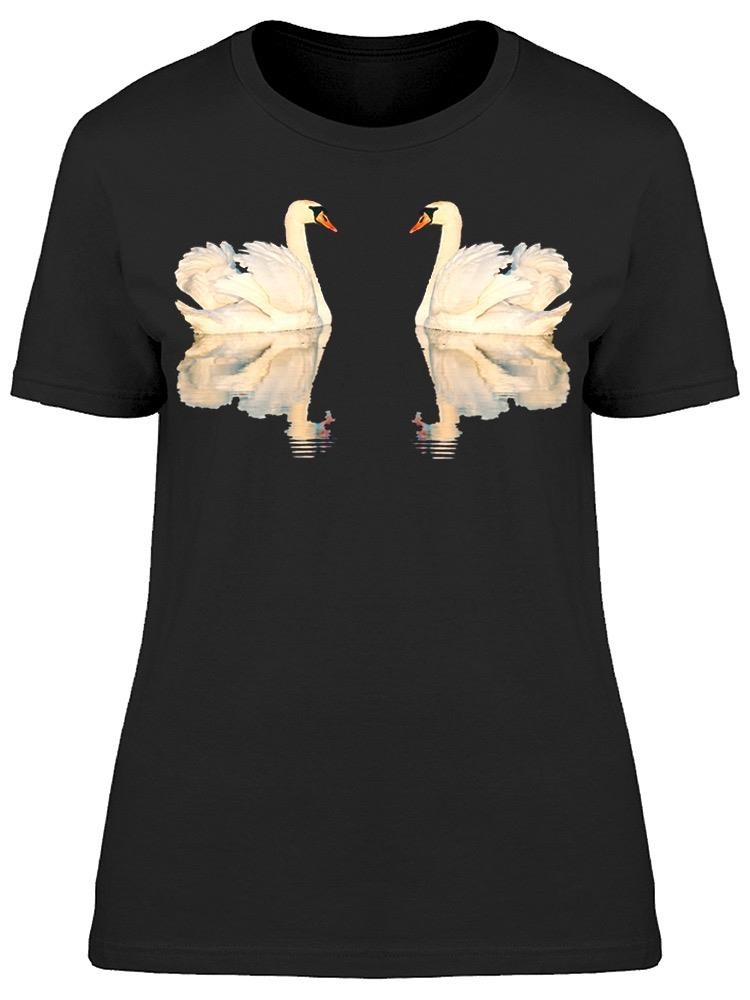 A Couple Of Swans And Reflection Tee Women's