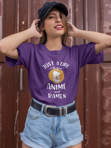 Girl That Loves Anime And Ramen T-shirt -SmartPrintsInk Designs