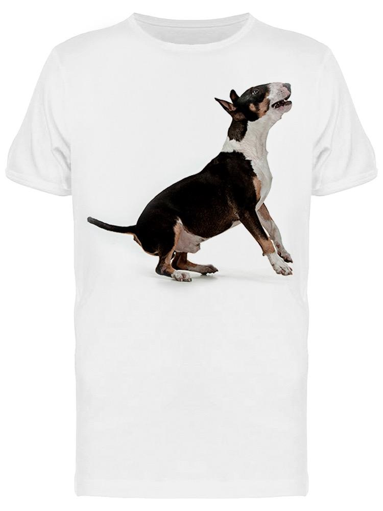 Bull Terrier Looking Up Tee Men's -Image by Shutterstock