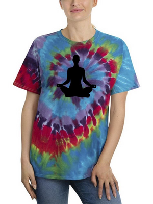 Yoga Silhouette      Tie Dye Tee -Image by Shutterstock