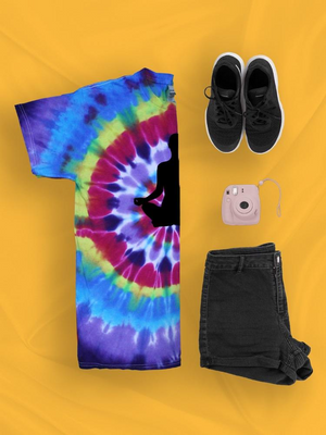 Yoga Silhouette      Tie Dye Tee -Image by Shutterstock