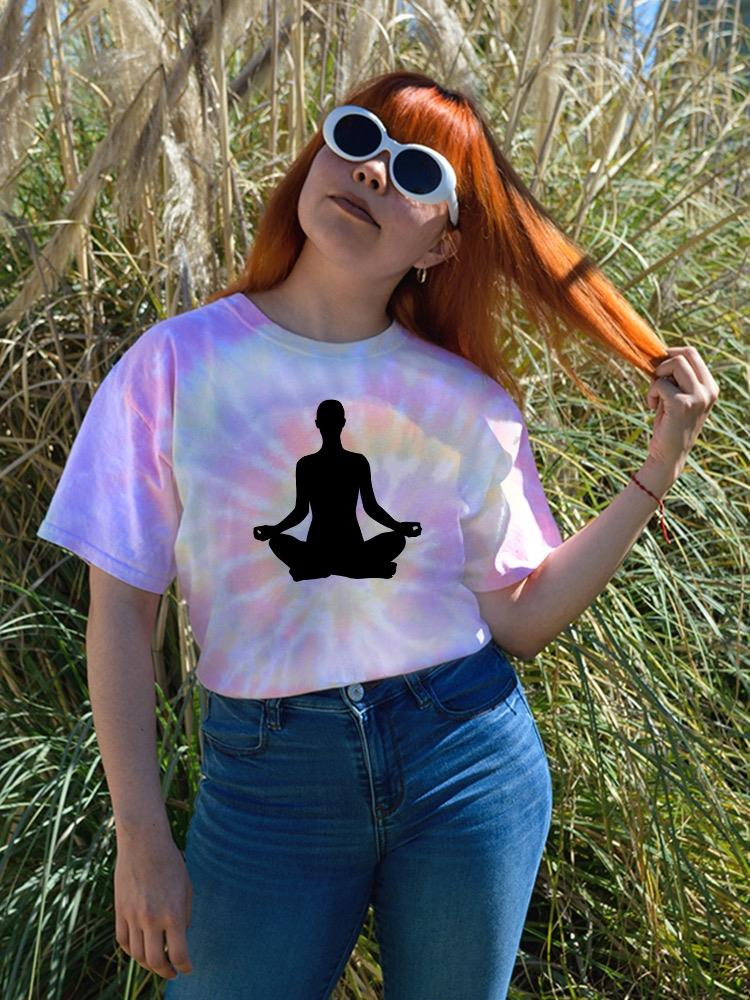 Yoga Silhouette      Tie Dye Tee -Image by Shutterstock