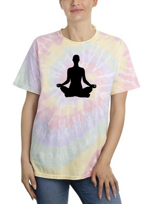 Yoga Silhouette      Tie Dye Tee -Image by Shutterstock