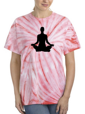 Yoga Silhouette      Tie Dye Tee -Image by Shutterstock