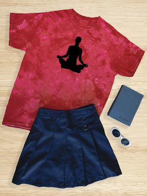 Yoga Silhouette      Tie Dye Tee -Image by Shutterstock