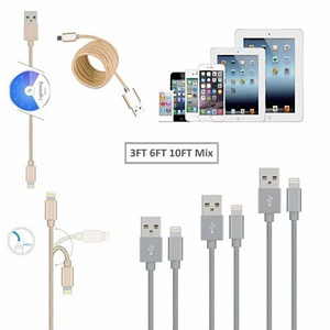 3 to Tango Apple or Android Charging Cables 3ft - 6ft - 10ft All 3 included.