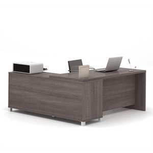 Pro-Linea L-Desk in Bark Gray