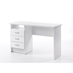 Desk with 3 Drawers, White