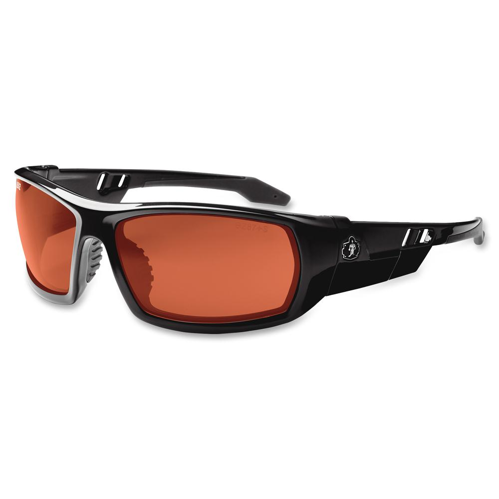 Ergodyne Skullerz Odin Copper Lens Safety Glasses - Durable, Flexible, Non-slip, Scratch Resistant, Anti-fog, Perspiration Resistant, Comfortable - Ultraviolet Protection - 1 Each