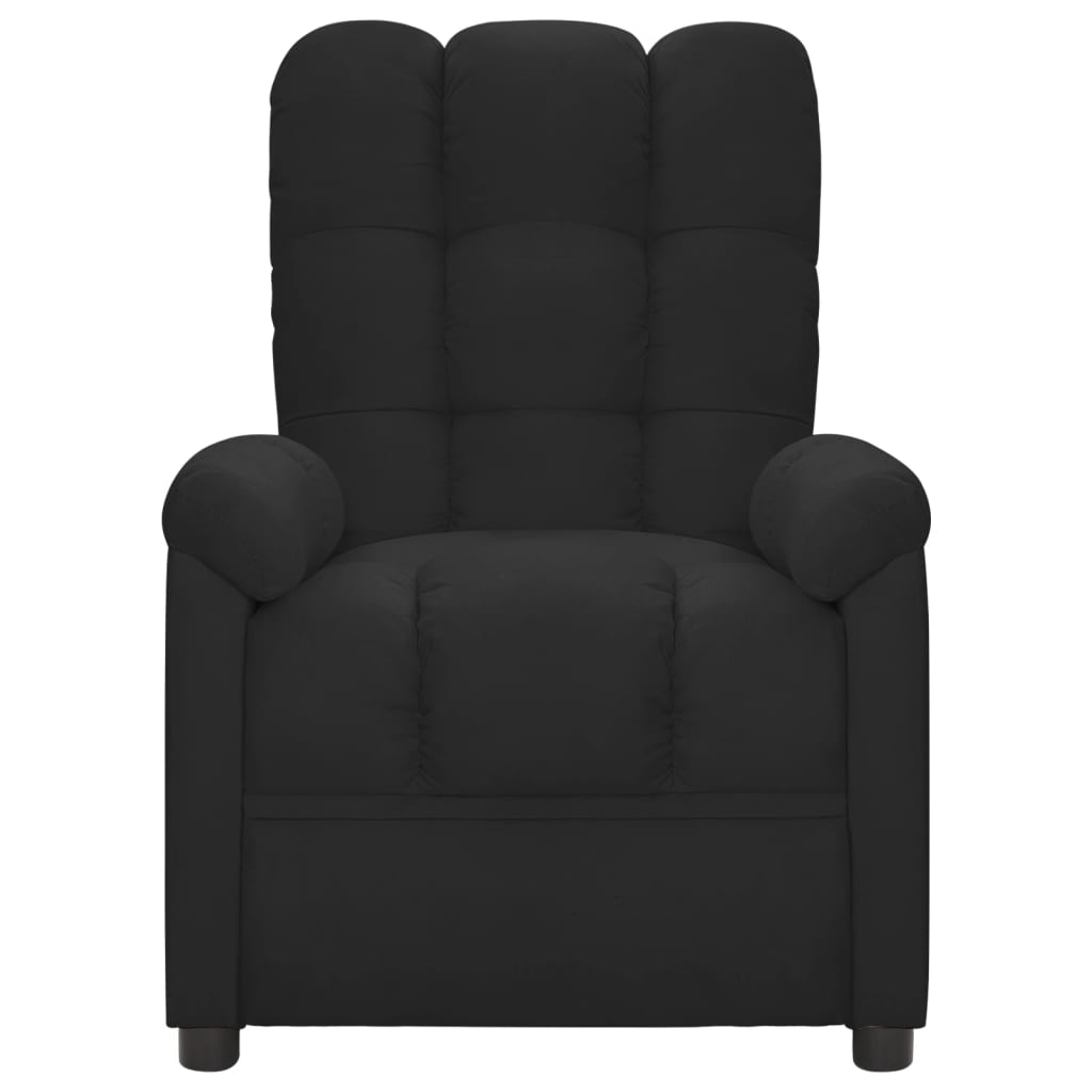 vidaXL Massage Recliner Black Fabric