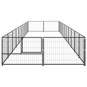 vidaXL Dog Kennel Black 215.3 ft² Steel