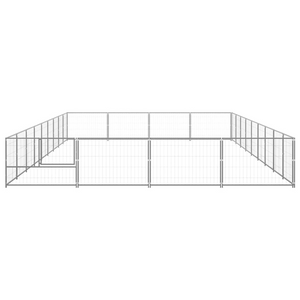 vidaXL Dog Kennel Silver 387.5 ft² Steel