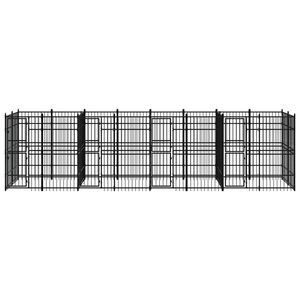 vidaXL Outdoor Dog Kennel Steel 158.8 ft²