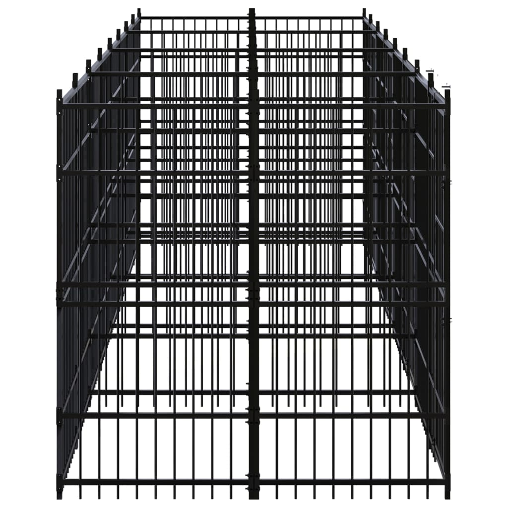 vidaXL Outdoor Dog Kennel Steel 158.8 ft²