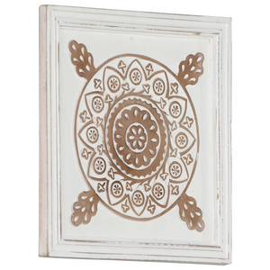 vidaXL Hand-Carved Wall Panels 2 pcs MDF 15.7"x15.7"x0.6"