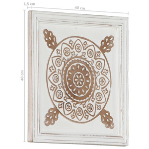 vidaXL Hand-Carved Wall Panels 2 pcs MDF 15.7"x15.7"x0.6"