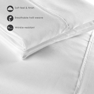 Microfiber Sheet Set Twin, White