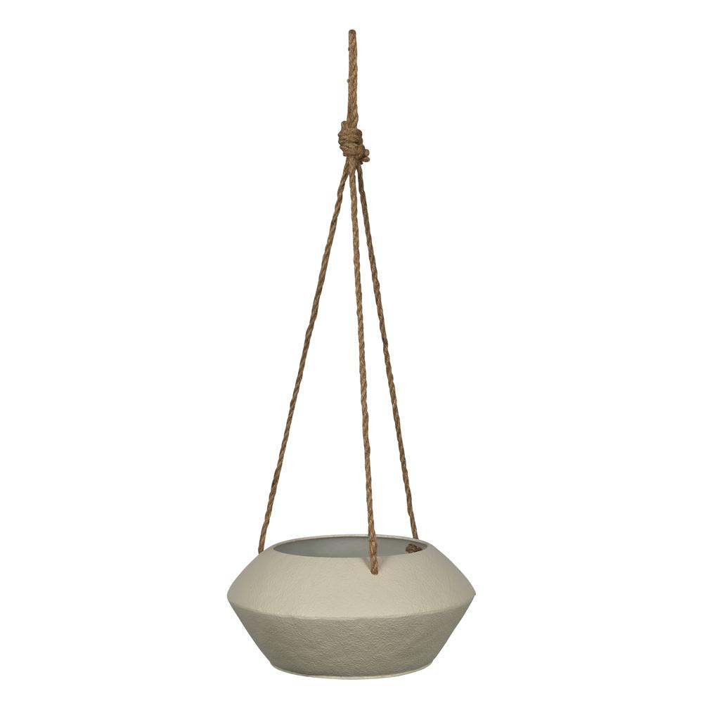 Stratton Home Decor Light Grey Hanging Planter