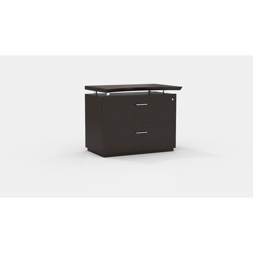 36" Freestanding 2-Drawer Lateral File, Textured Mocha