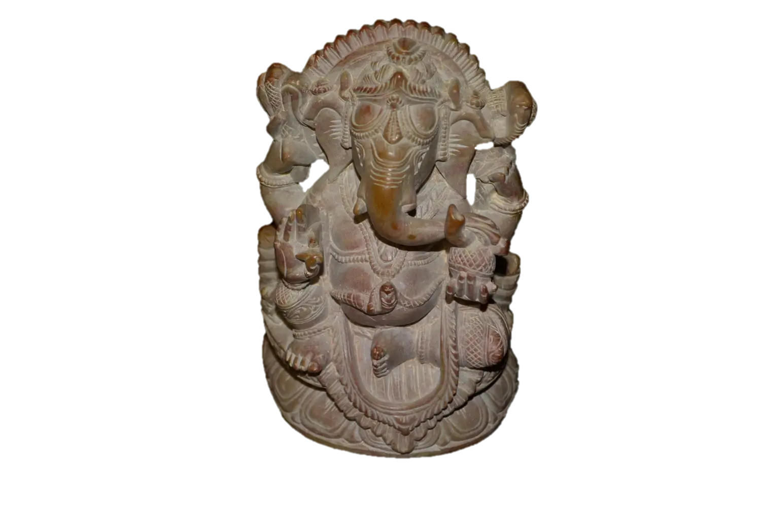 Handcrafted Sculpture Soapstone Elephant Head God Ganesha - Small