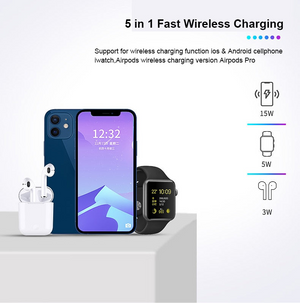 3 in 1 Magnetic Wireless Charger 15W Fast Charging Station for Magnet iPhone 12 pro Max Chargers for Airpods pro Apple Watch