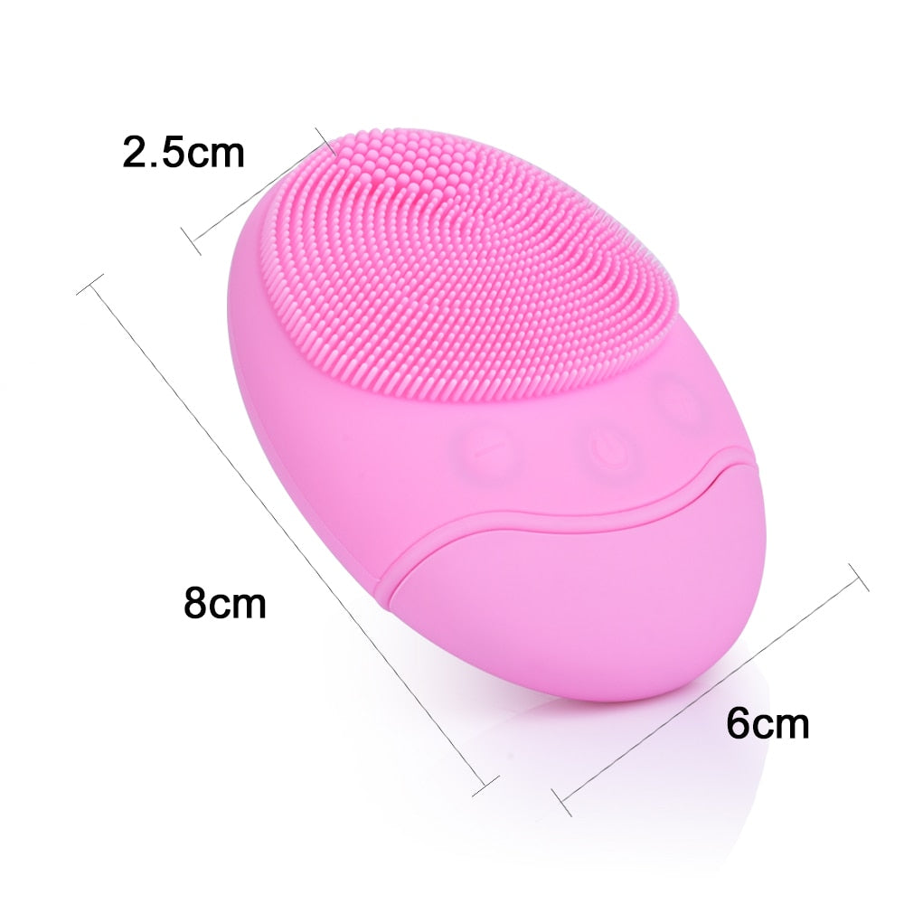 Electric Facial Cleaning Brush Cleanser Massage Skin Face Care Mini Washing Machine Waterproof Silicone Dirt Remove SPA Tool