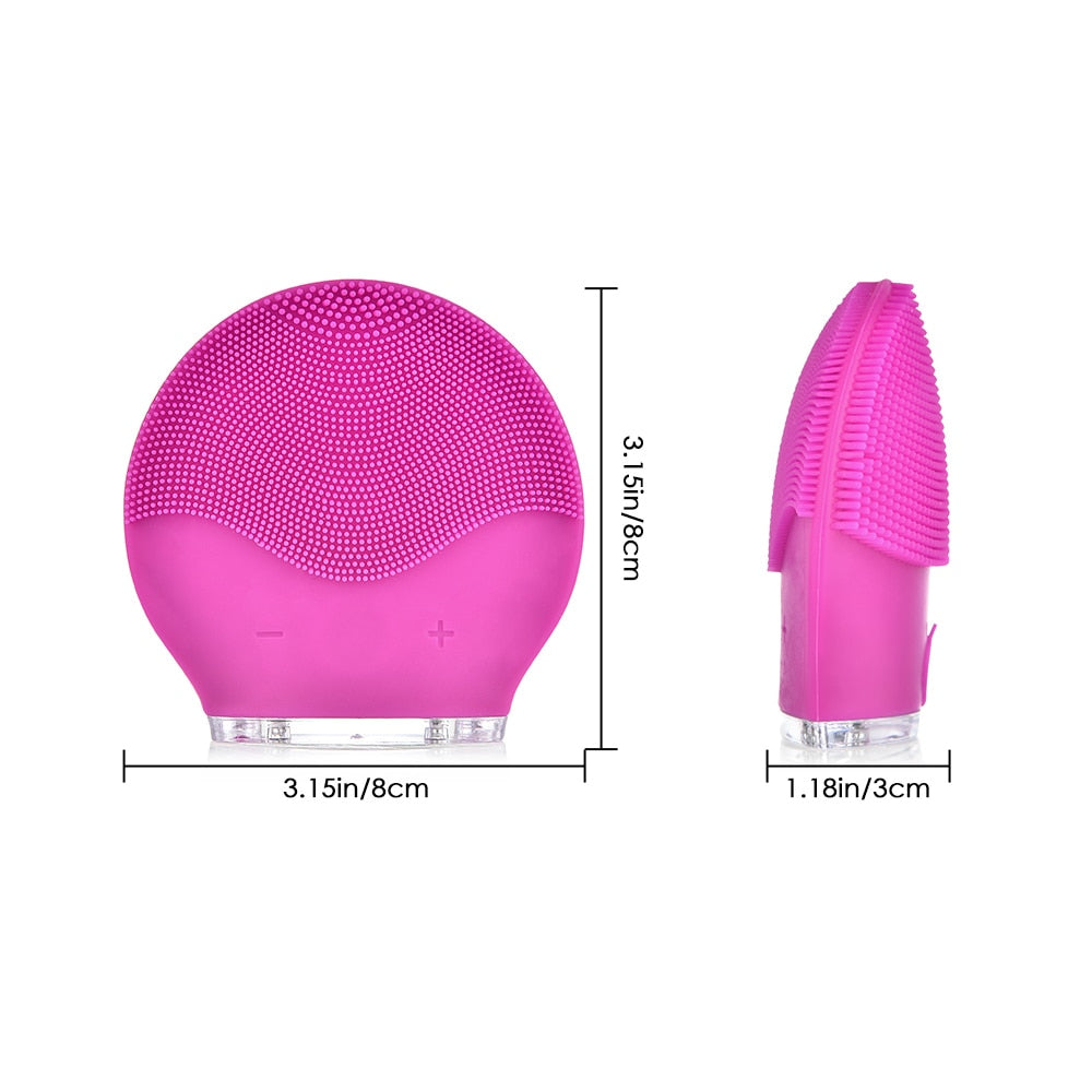 Electric Facial Cleaning Brush Cleanser Massage Skin Face Care Mini Washing Machine Waterproof Silicone Dirt Remove SPA Tool
