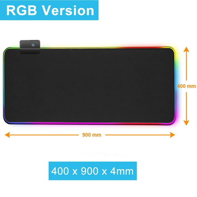 RGB Mouse Pad Gaming Mouse Pad Computer Large Mousepad Backlit XXL Mouse Pads LED Gamer Mause Carpet 900x400 Desk Mat For CS