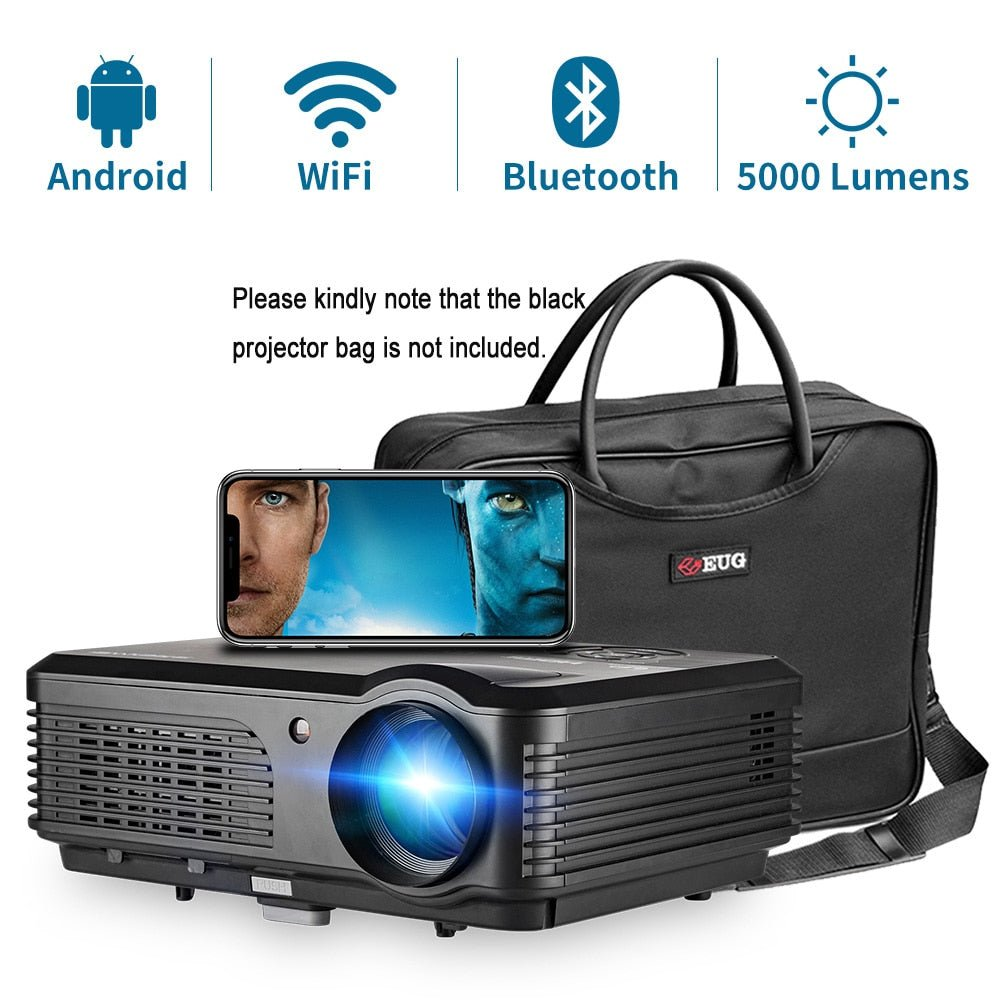 1080p Projector Full HD Home Projector Theater Smart Android WiFi LCD LED Video Beamer For Smartphone Projector