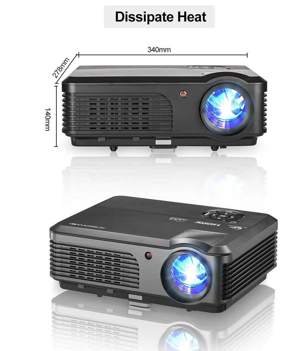 1080p Projector Full HD Home Projector Theater Smart Android WiFi LCD LED Video Beamer For Smartphone Projector