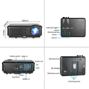 1080p Projector Full HD Home Projector Theater Smart Android WiFi LCD LED Video Beamer For Smartphone Projector