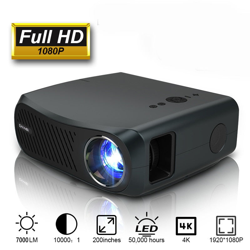 Full HD Projector A12 1920x1080P Android 6.0 (2G+16G) WIFI LED MINI Projector Home Cinema HDMI 3D Video Beamer for 4K