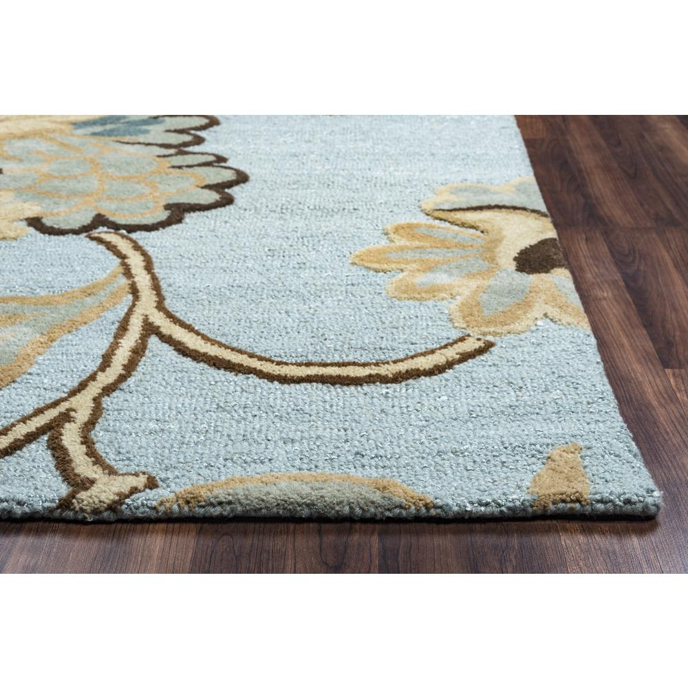 Charming Blue 8' Round Hand-Tufted Rug- CM1002